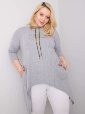 Szürke laza blúz