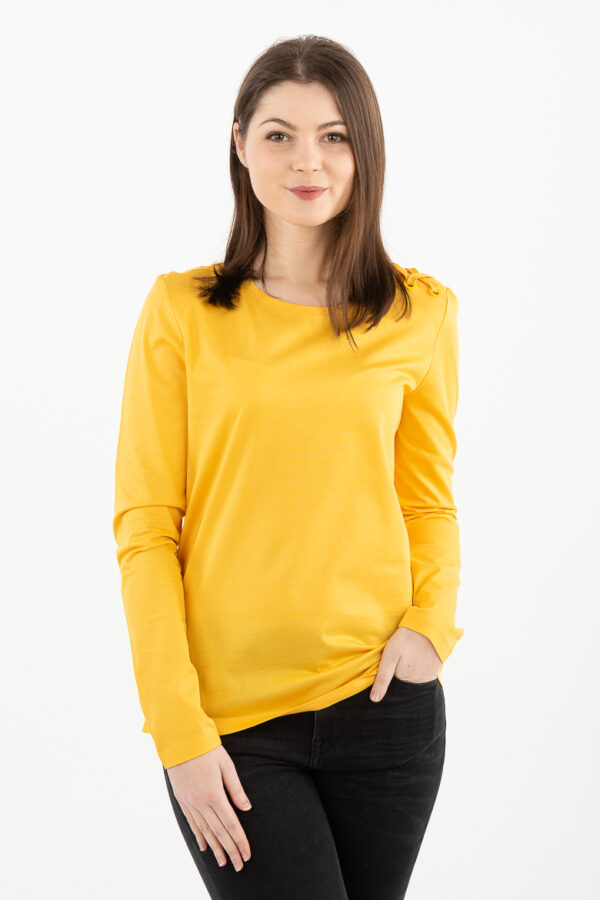 T-Shirt - TOMMY HILFIGER KRISTIE C-NK TOP LS yellow