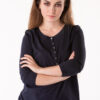 T-Shirt - Tommy Hilfiger JUMMY HENLEY TOP 3/4 SLV Blue