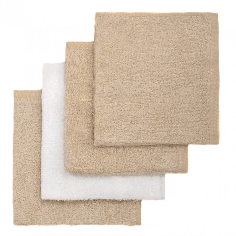 T-TOMI BIO Bamboo Baby Washcloths fürdő pamacs Beige 25 x 25 cm 4 db-Ár