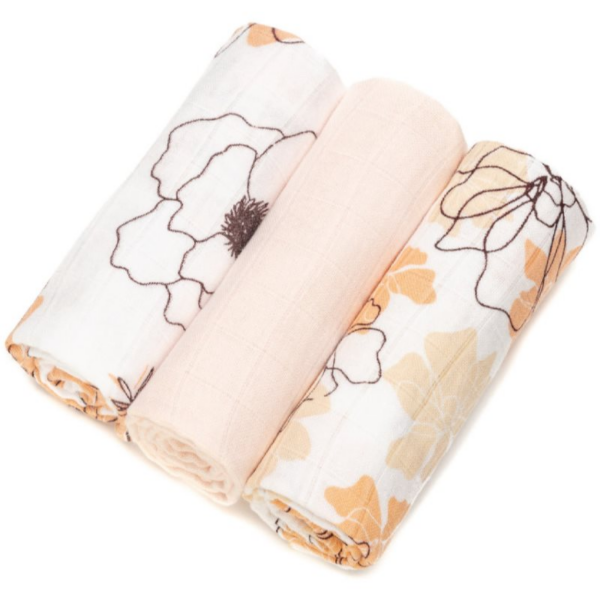 T-TOMI BIO Bamboo Diapers mosható pelenkák Flowers 70x70 cm 3 db-Ár