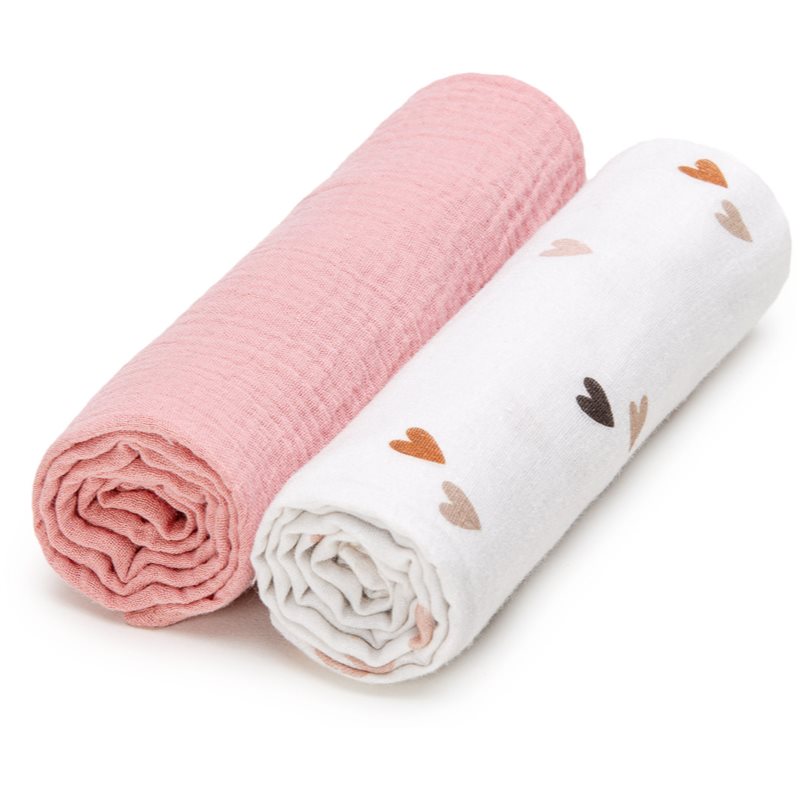 T-TOMI BIO Muslin Diapers mosható pelenkák Love 65 x 65 cm 2 db-Ár