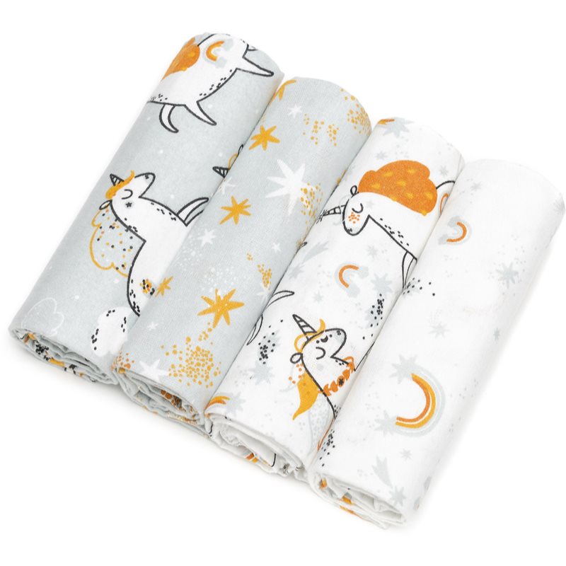 T-TOMI Cloth Diapers Unicorns mosható pelenkák 76x76 cm 4 db-Ár