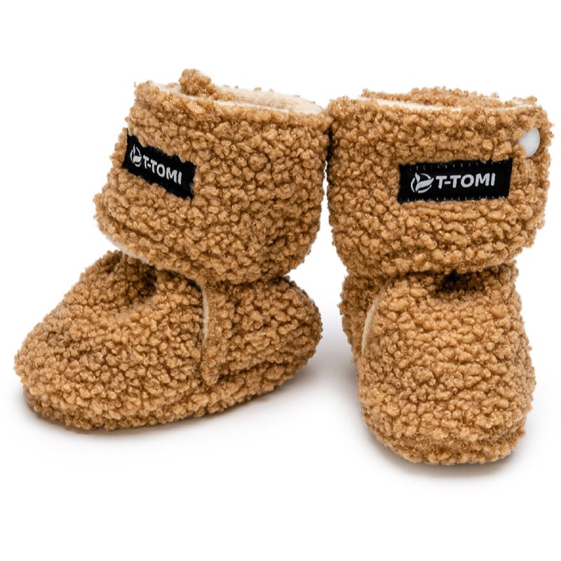 T-TOMI TEDDY Booties Brown babacipő 3-6 months 1 db