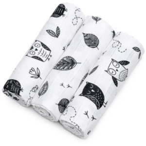 T-TOMI TETRA Cloth Diapers HIGH QUALITY mosható pelenkák Owls 70x70 cm 3 db-Ár
