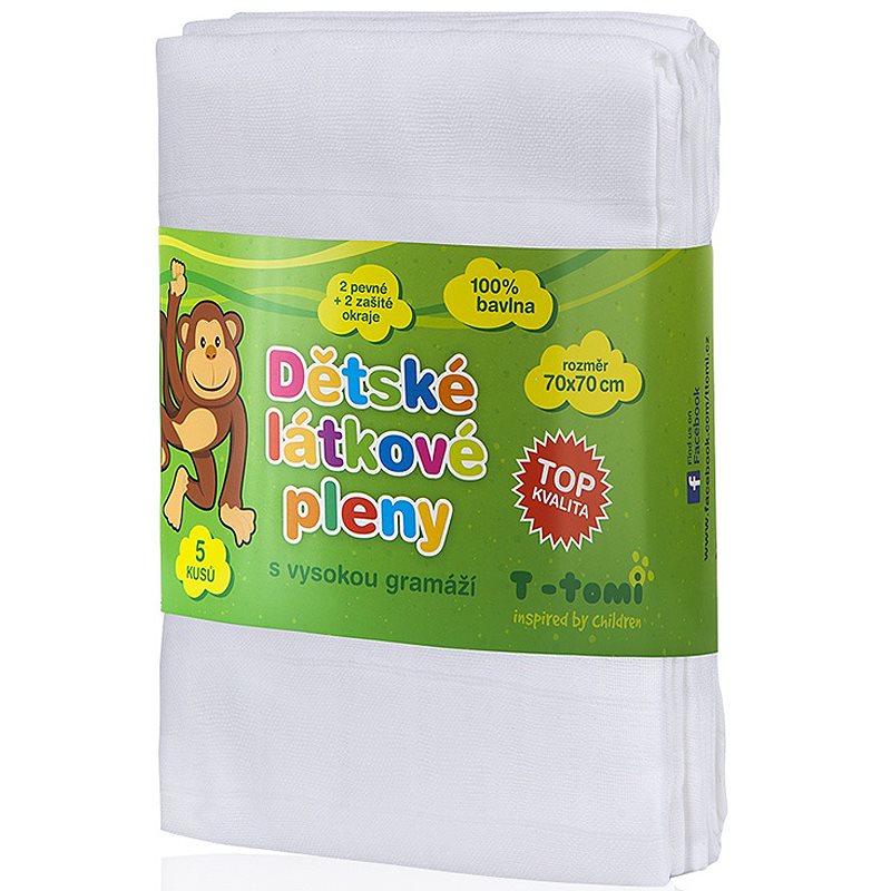 T-TOMI TETRA White mosható pelenkák High Quality 70x70 cm 5 db-Ár