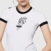 T-shirt - Diesel TSUPERYH TSHIRT white-black