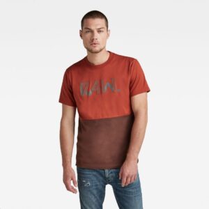 T-shirt - G-star RAW 7411 C&S tee orange