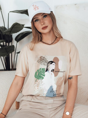 T-shirt damski BRAVIS brzoskwiniowy Dstreet
