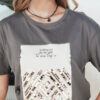 T-shirt damski CENTIA grafitowy Dstreet