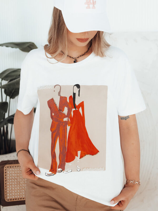 T-shirt damski COMDI biały Dstreet