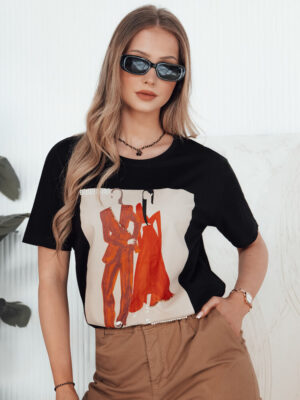 T-shirt damski COMDI czarny Dstreet T-shirt damski COMDI czarny Dstreet