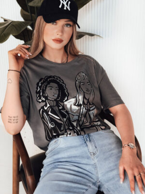 T-shirt damski COMIS ciemnoszary Dstreet