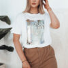 T-shirt damski CREATIVE biały Dstreet
