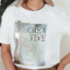 T-shirt damski CREATIVE biały Dstreet