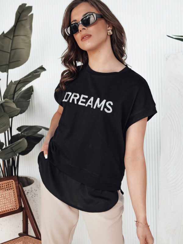 T-shirt damski DREAMY czarny Dstreet