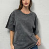 T-shirt damski DREY grafitowy Dstreet