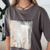 T-shirt damski EMLOT brązowy Dstreet