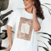 T-shirt damski FAGOS biały Dstreet