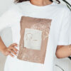 T-shirt damski FAGOS biały Dstreet