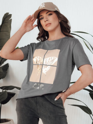 T-shirt damski GLOWY grafitowy Dstreet