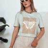 T-shirt damski GLOWY szary Dstreet