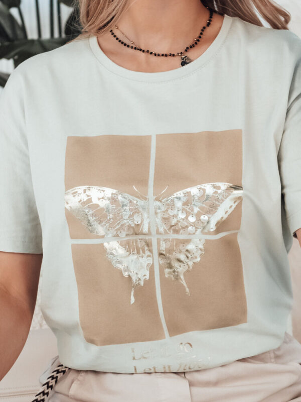 T-shirt damski GLOWY szary Dstreet