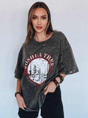 T-shirt damski JOSHUA ciemnoszary Dstreet