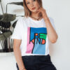 T-shirt damski KINDBE biały Dstreet