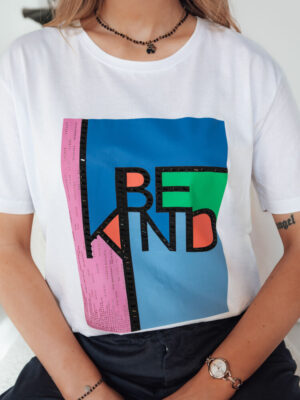 T-shirt damski KINDBE biały Dstreet