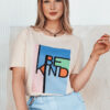 T-shirt damski KINDBE brzoskwiniowy Dstreet