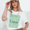 T-shirt damski LAMOUR biały Dstreet