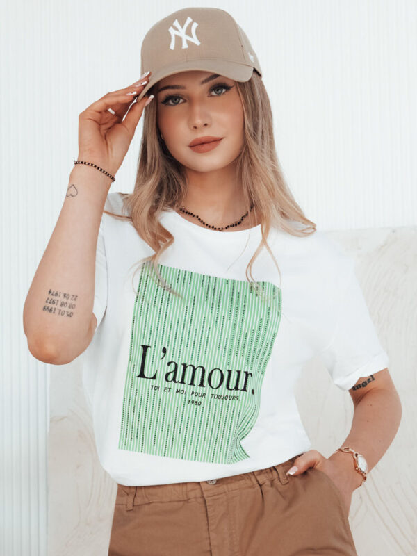 T-shirt damski LAMOUR biały Dstreet
