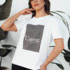 T-shirt damski LAMOUR biały Dstreet