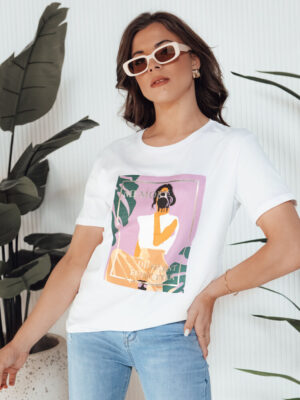 T-shirt damski MEMORY biały Dstreet T-shirt damski MEMORY biały Dstreet