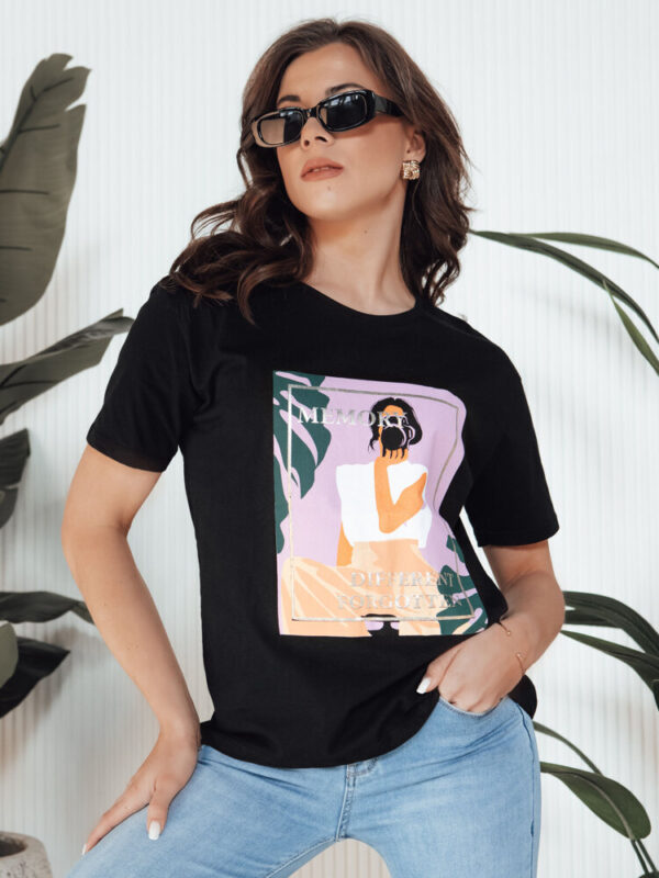 T-shirt damski MEMORY czarny Dstreet