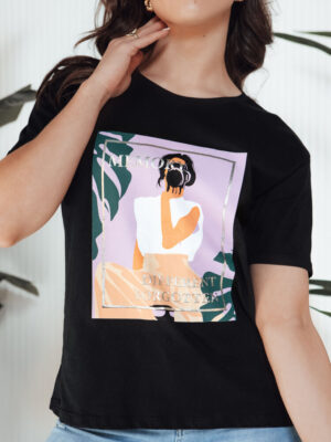 T-shirt damski MEMORY czarny Dstreet T-shirt damski MEMORY czarny Dstreet