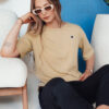 T-shirt damski MILOV beżowy Dstreet