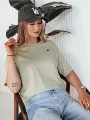 T-shirt damski MILOV pistacjowy Dstreet