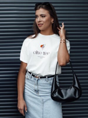 T-shirt damski OLIVE TREE ecru Dstreet T-shirt damski OLIVE TREE ecru Dstreet