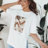 T-shirt damski PIMAT biały Dstreet