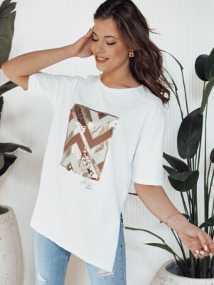 T-shirt damski PIMAT biały Dstreet