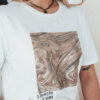 T-shirt damski PISTAN biały Dstreet