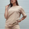 T-shirt damski SWAN beżowa Dstreet