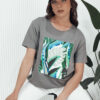T-shirt damski z nadrukiem MUYUMBA grafitowy Dstreet