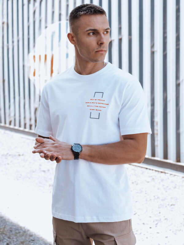 T-shirt męski biały Dstreet