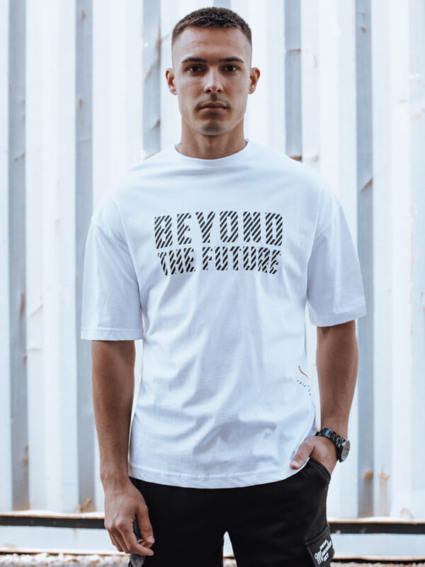 T-shirt męski biały Dstreet