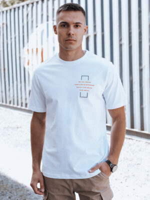T-shirt męski biały Dstreet