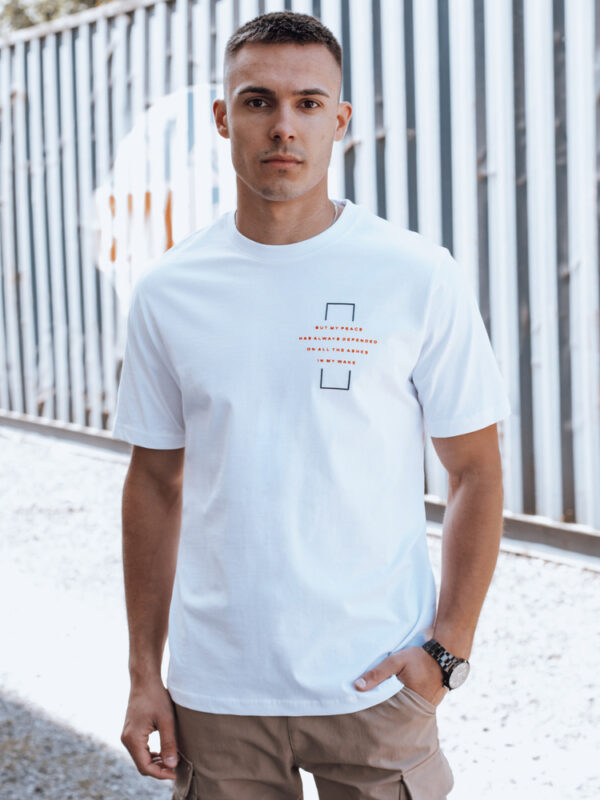 T-shirt męski biały Dstreet
