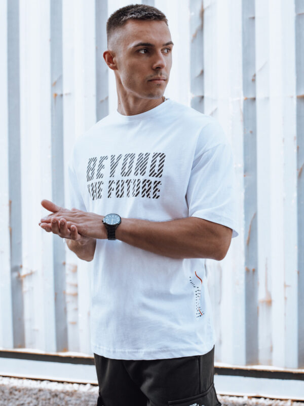 T-shirt męski biały Dstreet